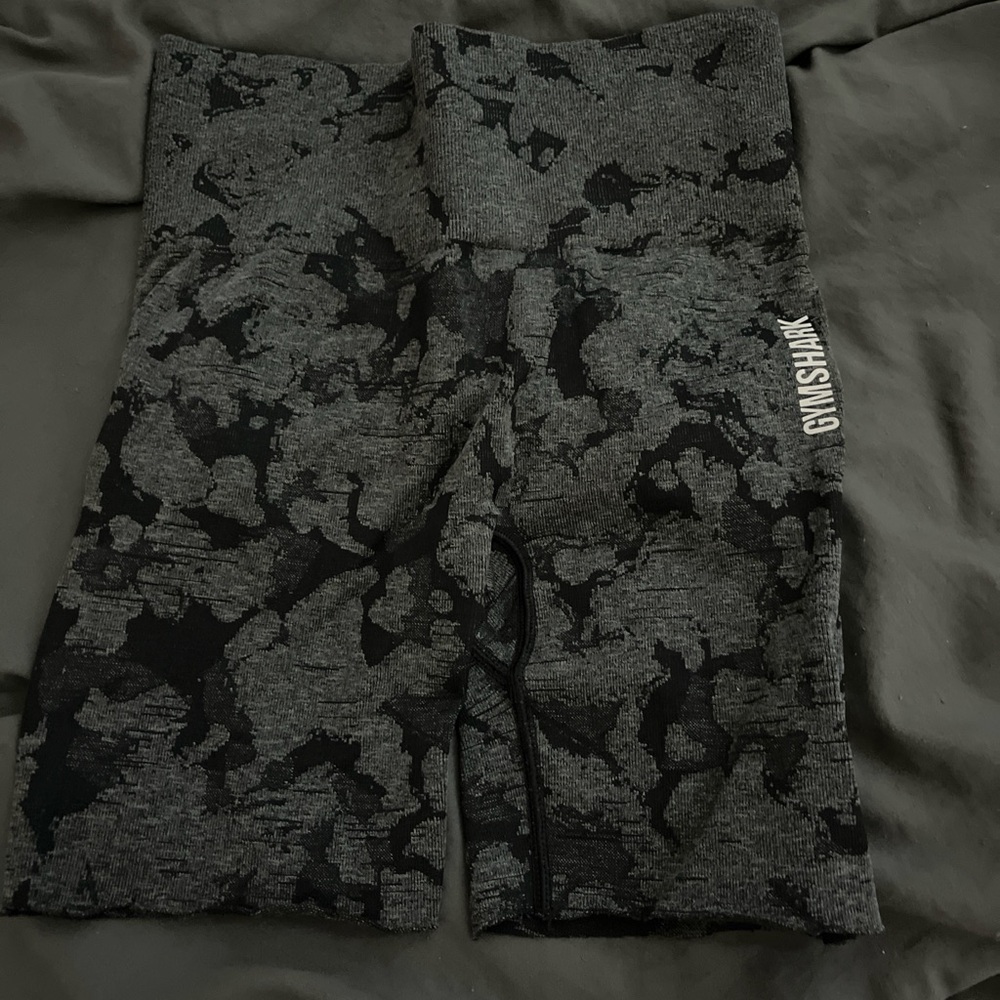Gymshark Black and Gray Patterned Shorts